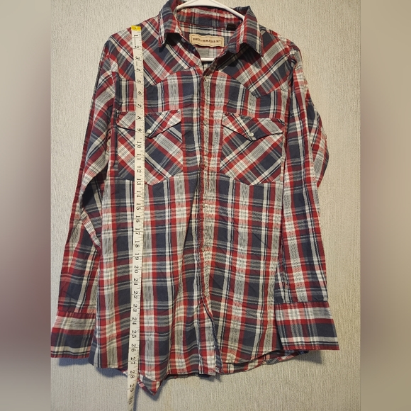 Bit & Bridal plaid button up shirt Size Medium - Picture 6 of 6